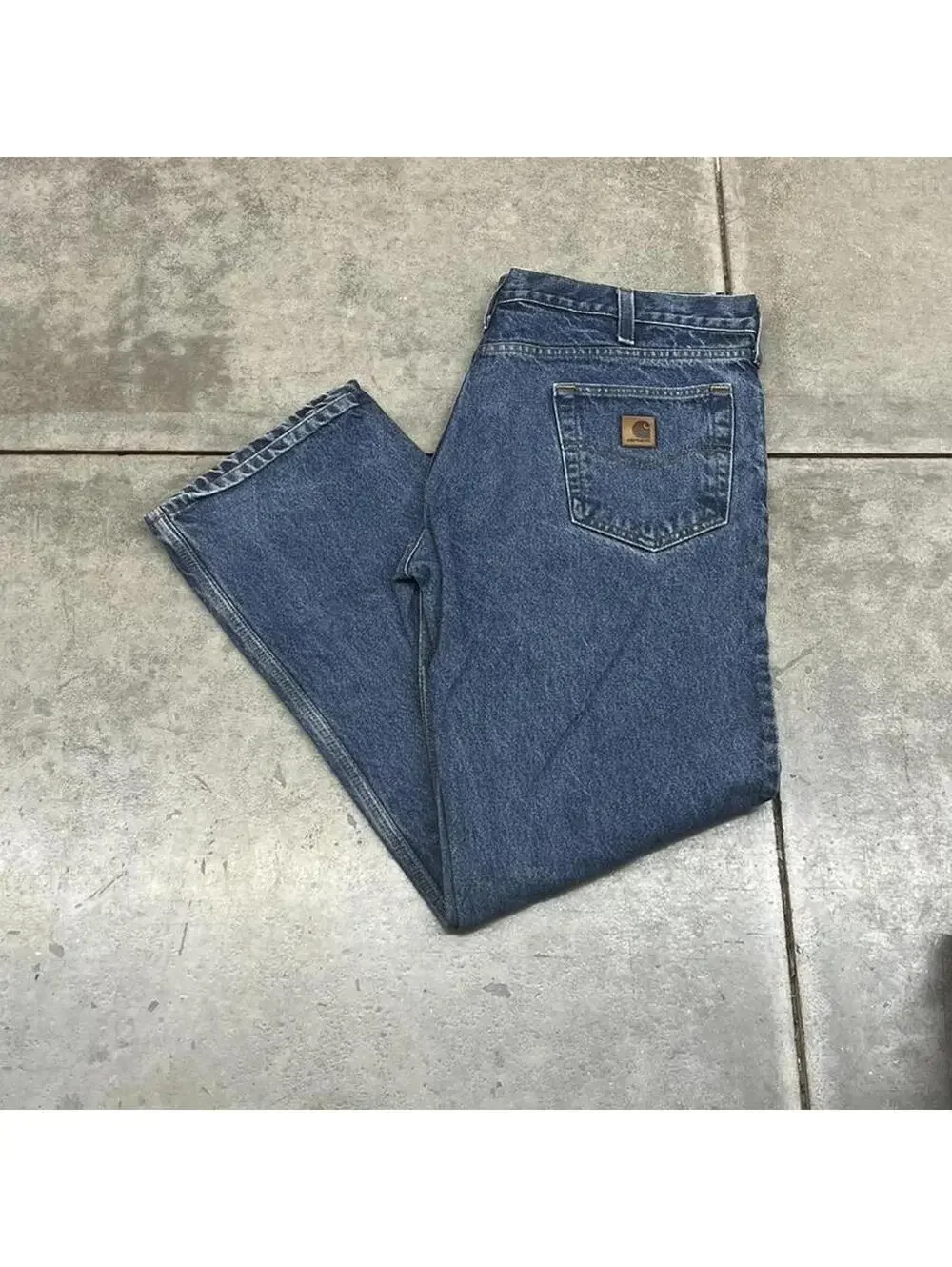 vintage carhartt dark blue relaxed baggy fit jeans size 38 x 32